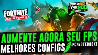 COMO AUMENTAR O FPS NO FORTNITE NOVA TEMPORADA! MELHORES CONFIGURAÇÕES PARA MAIS DESEMPENHO PC FRACO