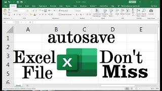 how to auto save excel file