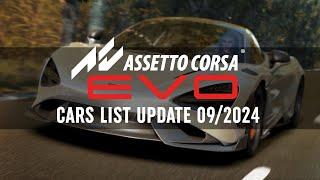 Assetto Corsa Evo: cars list / September 2024 update