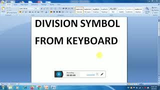 How To Type Division Symbol With Your Keyboard | How To Write Divide Symbol On Your Keyboard