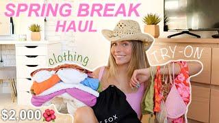 HUGE SPRING BREAK TRY ON CLOTHING + BIKINI HAUL | white fox, princess polly, target, black bough