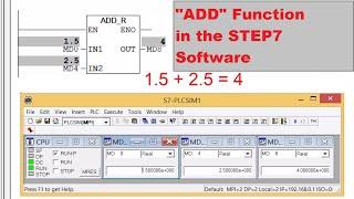 Siemens PLC--"ADD" Function in the STEP7 Software.