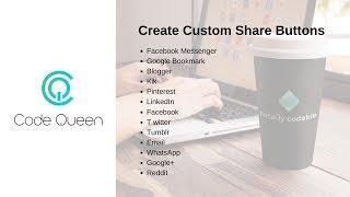 Create social share buttons for dynamic page and email