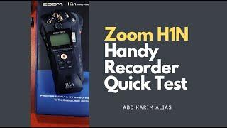 Zoom H1N Handy Recorder Quick Test (used as a USB microphone)