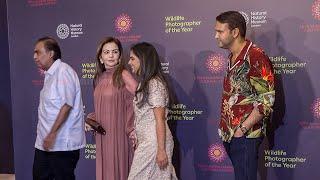 Ambani Family arrive at Wildlife Photographer of the Year | Nita, Mukesh, Isha