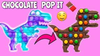 DIY CHOCOLATE POP IT! *so delicious*  SATISFYING CHOCOLATE FIDGET TOYS