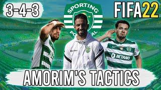 Recreate Ruben Amorim's 3-4-3 Sporting Lisbon Tactics in FIFA 22 | Custom Tactics Explained