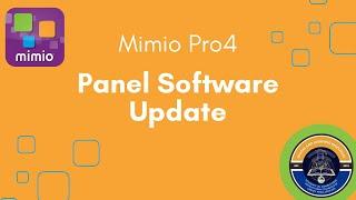 Mimio Pro4: Update Panel Software