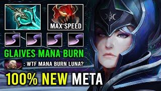 WTF Mana Burn Moon Gaives 100% New Meta Disperser Luna Max Speed Dota 2