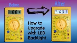 How to Upgrade DT-830D Digital Multimeter with LED Backlight at home