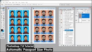 Photoshop 7.0 Tutorial :- 1 Click Automatic Passport Size in Adobe Photoshop 7.0