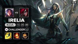 Irelia vs Katarina Mid - KR Challenger - Patch 13.9 Season 13