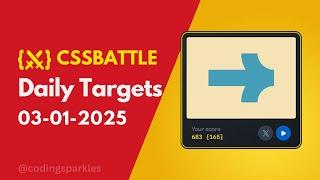 CSS Battle Daily Targets Solution | January 3, 2025 | #html #css #cssbattle