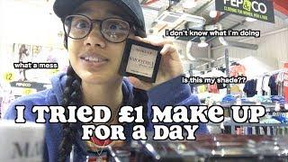 i tried £1 make up for a day (poundland) | clickfortaz