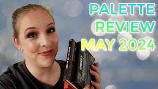 PALETTE REVIEW MAY 2024 // Reviewing 6 new to me eyeshadow palettes incl. looks & swatches