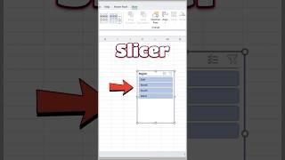 Data filter using Slicer in excel #excelshorts #ytshorts #shorts