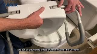 Carex E-Z Lock Raised Toilet Seat with Adjustable Arms - Unboxing, Installation, and Review