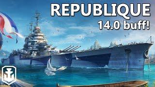 Republique Dispersion Buff Is Amazing!!! (Update 14.0 Buffs World of Warships)