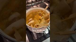 Spicy tteokbokki fish cake stew  || korean comfort food #shorts #food #cooking