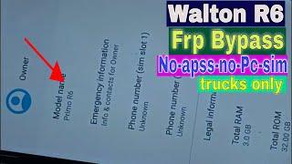 Walton R6 frp bypass/walton r6 gmail unlock/ r6 max google account reset/r6 frp bypass without pc