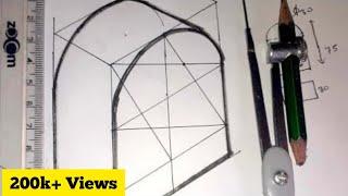 Isometric Drawing of semi circle from orthographic projection engineering drawing tutorial isometric