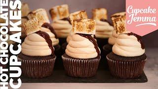 Hot Chocolate Cupcake Recipe with Toasted Marshmallows | Cupcake Jemma