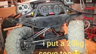 remo hobby 1093-st homemade mods, more steering and weight. can be done with origin rc