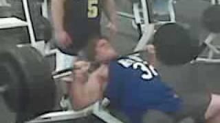 Bradly Castleberry incline bench pressing 365 for 10 reps