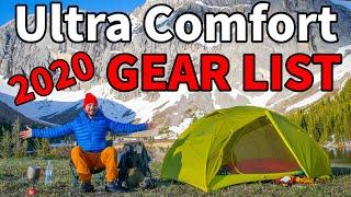 ULTRA COMFORT BACKPACKING GEAR LIST | 2020 |