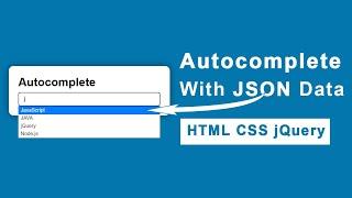 jQuery UI Autocomplete input field with JSON Data