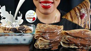 Crepe with Nutella, Cereal cookies | dessert mukbang | dessert asmr