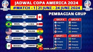 RESMI! Jadwal Copa America 2024 - Argentina vs Kanada - Brazil vs Kosta Rika - Copa America 2024