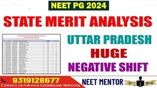 NEET PG 2024 ll Uttar Pradesh Merit & other state merit  Analysis Negative Positive shift