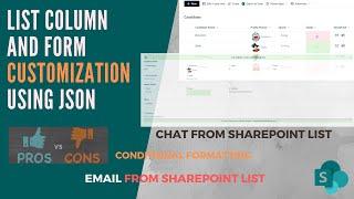SharePoint List Column and Form Customization using JSON