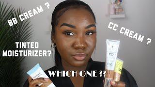 THE DIFFERENCE BETWEEN BB CREAM, CC CREAM & TINTED MOISTURIZER | Makeup For Beginners Black Women