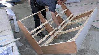 Korean Sofa Factory. How to Low Cost High Quality Sofa Making / Building a Three-seat Sofa