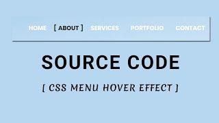 css menu hover effect ( Source Code )