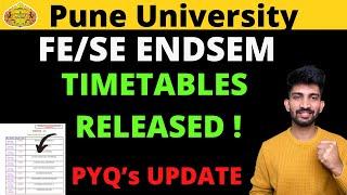 SPPU Engineering FE/SE Endsem TIMETABLE Released | Pune University ENDSEM Timetables Released 2023