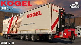 ETS2 v1.51 Mod  NEW Kögel Trailers by Dotec v2.1.3 ᐅ MEGA Trailer Mod