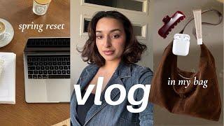 WEEKLY VLOG  spring reset, clean with me, thrift haul, thrift with me, what’s in my bag