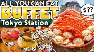 Tokyo Station / All You Can Eat Japanese Food Buffet and Crab / Japan Travel Vlog