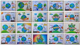 Environment Day Poster Drawings| World Environment Day drawings| Save Earth Save Life Poster drawing