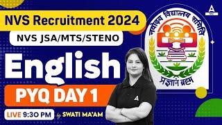 NVS Non Teaching Classes 2024 | NVS Non Teaching English Previous Year Question Paper by Swati Mam 1