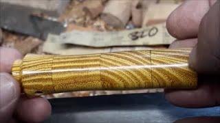 Turning the best looking ferro rod striker from osage orange scrap pieces | firesteel striker