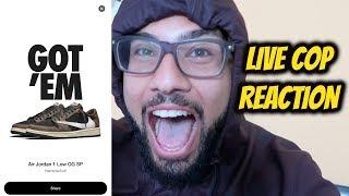 *CRAZY REACTION* NIKE JORDAN 1 LOW TRAVIS SCOTT 'CACTUS JACK' *LIVE COP*