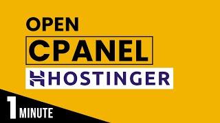 How To Open Cpanel In Hostinger 2024 | Hostinger Cpanel Login | Hostinger Cpanel Tutorial