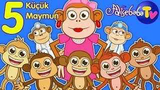 Beş Küçük Maymun | Five Little Monkeys Türkçe | Bebek Şarkıları | Çocuk Şarkıları | Adisebaba