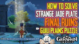 HOW TO SOLVE RUIN AND SEARCH STRANGE JADE PLATE + FINAL RUIN LOCATIONS GENSHIN IMPACT