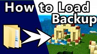 How to Load a BackUp Minecraft 1.19 / 1.20