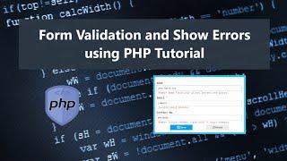 Form Validation and Show Errors using PHP Tutorial DEMO